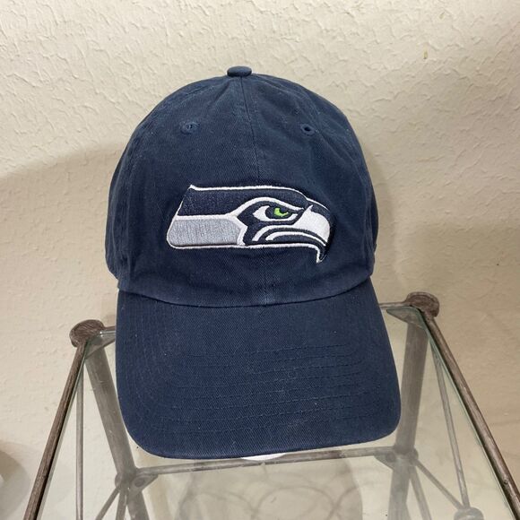 Seattle Seahawks Hat Cap Embroidered VTG Logo '47 Adj.  Strap NFL Authentic * - Picture 7 of 11
